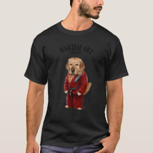 Golden Retriever Dog Judo Karate Master In Red Jud T-Shirt