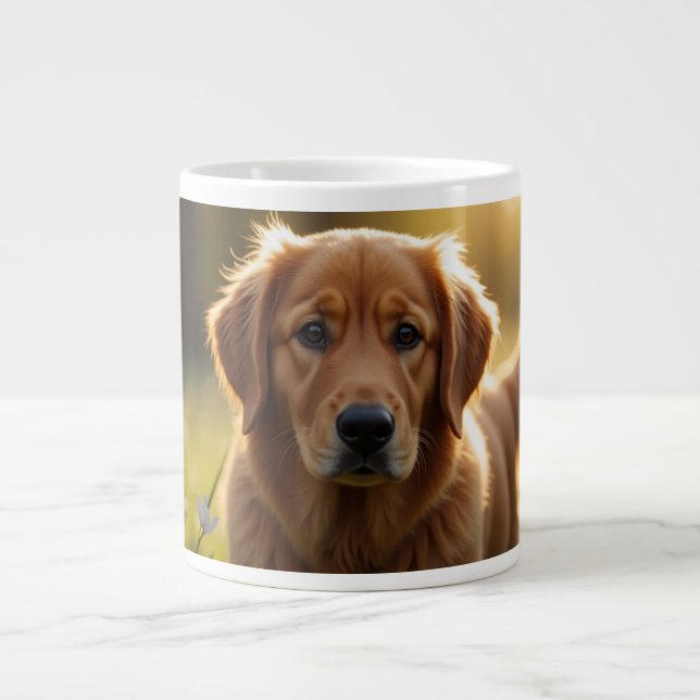 Golden Retriever Dog Large Coffee Mug (Front)