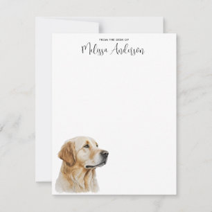 Golden Retriever Dog Lover Personalized Watercolor Card