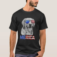 Golden Retriever Dog Merica 4th July Patriotic Ame