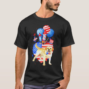 Golden Retriever Dog Merica 4th Of July American F T-Shirt