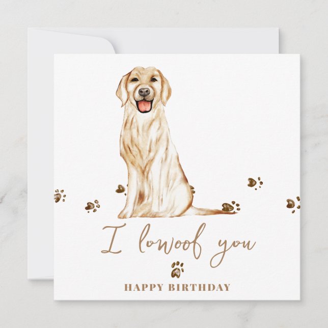 Golden Retriever Dog Mum Puppy Pets Birthday Card (Front)