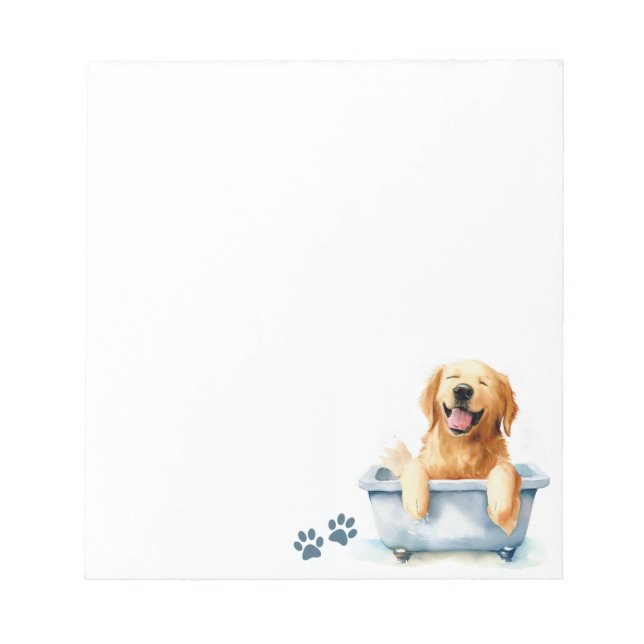 Golden Retriever Dog Notepad (Front)