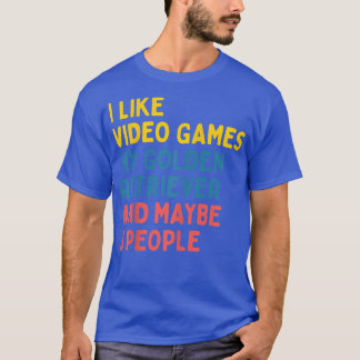 Golden Retriever Dog Owner Video Games Lover Funny T-Shirt