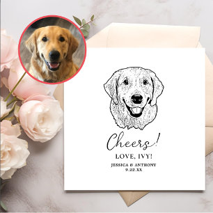 Golden Retriever Dog Personalized Cheers Napkin