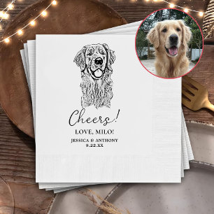 Golden Retriever Dog Personalized Cheers Napkins