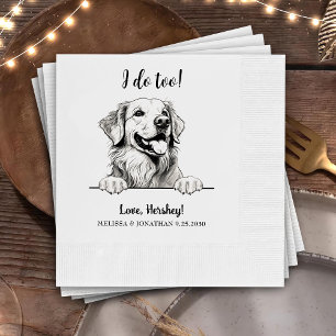 Golden Retriever Dog Personalized I Do Too  Napkin