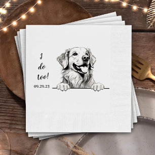 Golden Retriever Dog Personalized I Do Too Napkin
