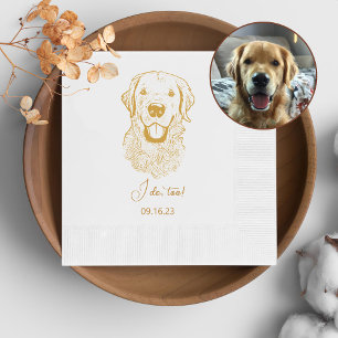 Golden Retriever Dog Personalized I Do Too  Napkin