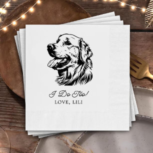 Golden Retriever Dog Personalized I Do Too Napkin