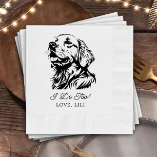 Golden Retriever Dog Personalized I Do Too Napkin