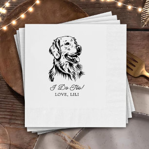 Golden Retriever Dog Personalized I Do Too Napkin