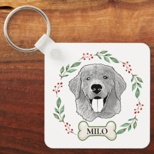 Golden Retriever Dog Personalized Keychain