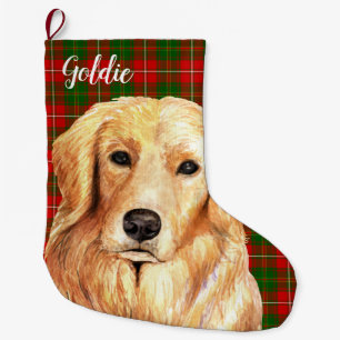 Golden Retriever Dog Personalized Large Christmas Stocking