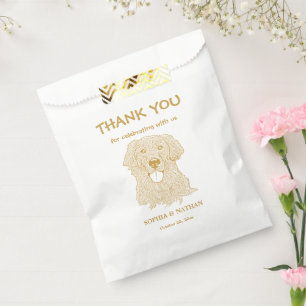 Golden Retriever Dog Personalized Thank You Favour Bag
