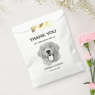 Golden Retriever Dog Personalized Thank You Favour Bag