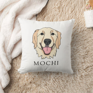 Golden Retriever Dog Personalized  Throw Pillow