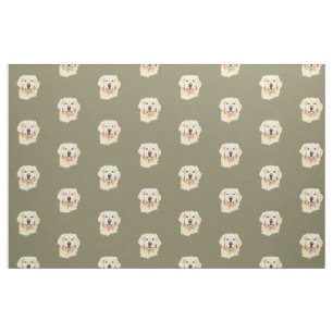 Golden Retriever Dog Pet Animal Print Fabric
