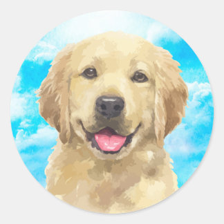 Golden Retriever Dog Pet Animal Watercolor Sticker