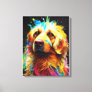 Golden Retriever Dog Pet Cute Adorable Animal Canvas Print