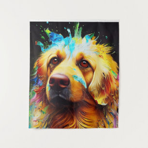 Golden Retriever Dog Pet Cute Adorable Animal Tapestry