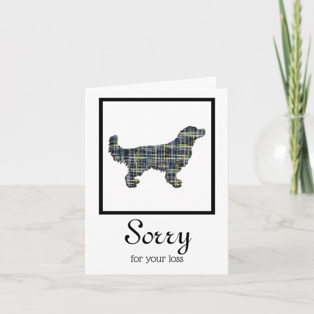 Golden Retriever Dog Pet Sympathy Card (Front)