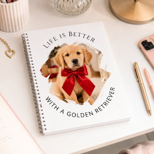 Golden Retriever dog photo Notebook