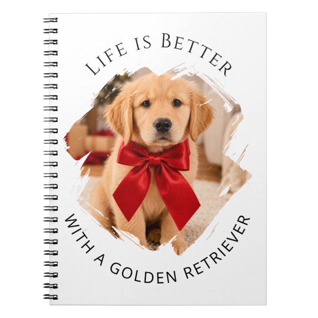 Golden Retriever dog photo Notebook (Front)