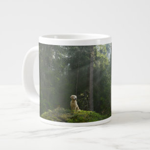 Golden Retriever Dog   Pine Woodland Large Coffee Mug