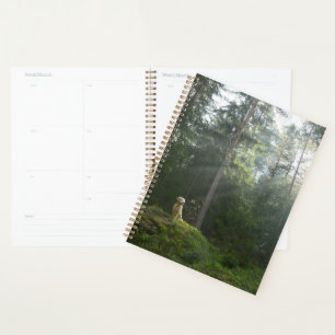 Golden Retriever Dog   Pine Woodland Planner