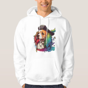 Golden Retriever Dog Pirate  Hoodie
