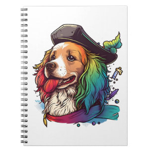 Golden Retriever Dog Pirate  Notebook