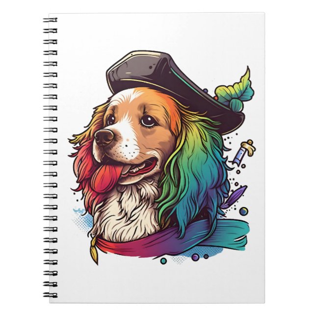 Golden Retriever Dog Pirate  Notebook (Front)