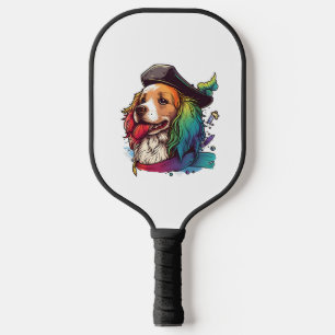 Golden Retriever Dog Pirate Pickleball Paddle
