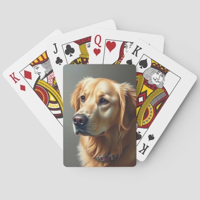 Golden Retriever Dog Playing Cards (Back)