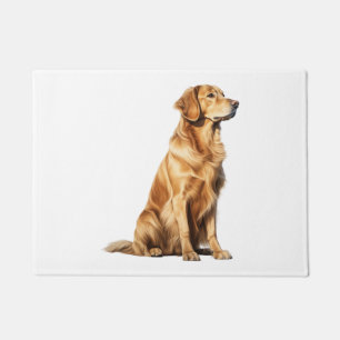 Golden Retriever Dog Portrait - Majestic Pet Illus Doormat