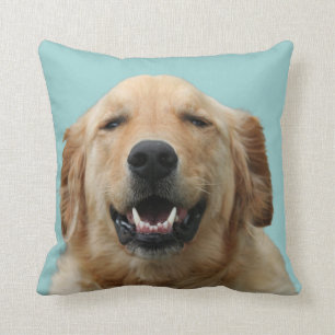 Golden Retriever Dog Portrait Throw Pillow