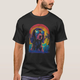 Golden Retriever Dog Retro 80s Style T-Shirt