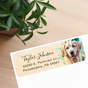 Golden Retriever Dog Return Address