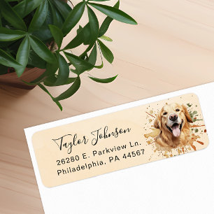 Golden Retriever Dog Return Address