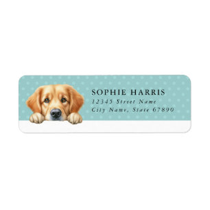 Golden Retriever Dog Return Address Labels