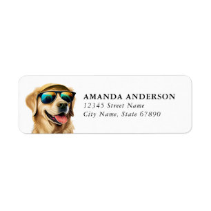 Golden Retriever Dog Return Address Labels