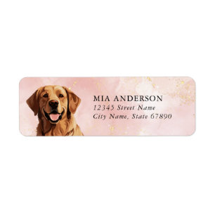 Golden Retriever Dog Return Address Labels