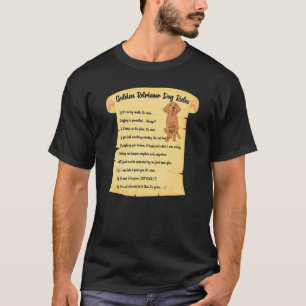 Golden Retriever Dog Rules Goldie Pet Dog Owner T-Shirt