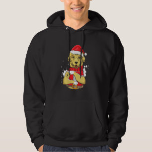Golden Retriever Dog Santa I Love Mom Tattoo Ugly Hoodie