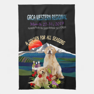 Golden Retriever Dog Show or Kitchen Towel