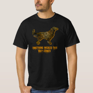 Golden Retriever Dog Silhouette Fun Halloween T-Shirt