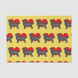 Golden Retriever Dog Silhouette Love Is Golden Tissue Paper