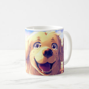 Golden Retriever dog smiling Coffee Mug