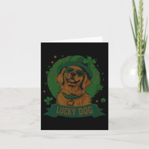 Golden Retriever Dog - St. Patrick's Day Saint Pad Card